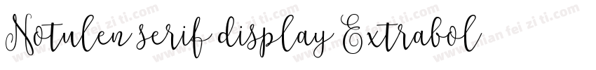 Notulen serif display Extrabold字体转换